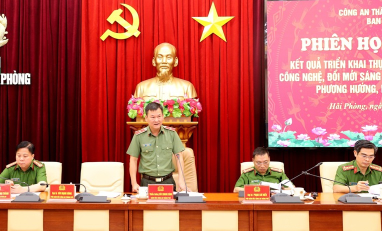 Đánh giá kết quả công tác phát triển khoa học, công nghệ, đổi mới sáng tạo, chuyển đổi số và Đề án 06 trong Công an thành phố